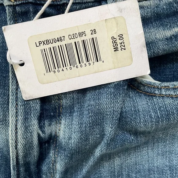 Frame Denim Light Blue Jeans with Button and Drawstring